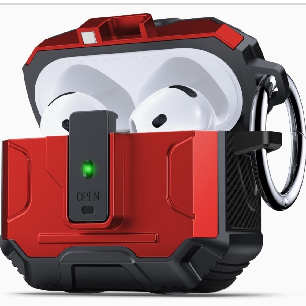 Amazon Red and Black AirPods Case